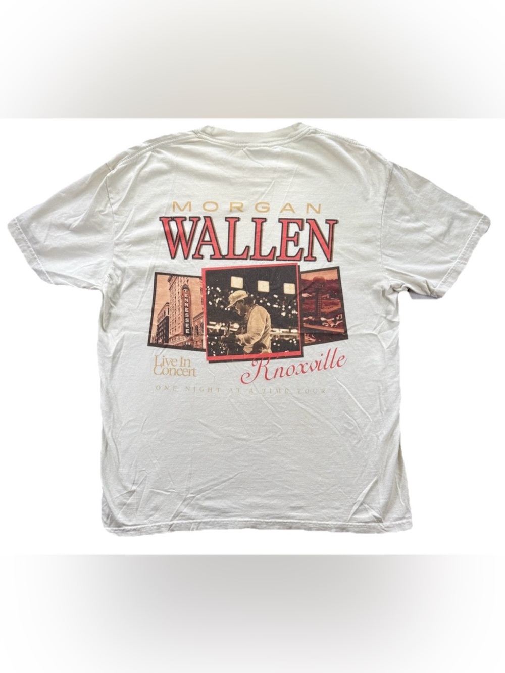 Official Morgan Wallen One Night at A Time Tour Merch Knoxville T Shirt Large